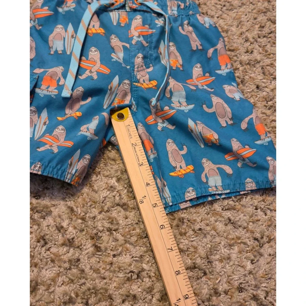 L.L. Bean Sloth‎ Surfboard Print Swim Trunks Youth Size 3T Multicolor